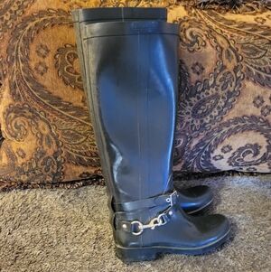 Coach Rubber Black Winter Boots